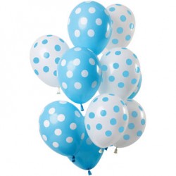 Ballonnen 'Polka Dots' Blauw