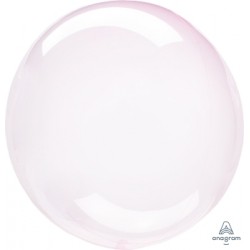 Crystal clear ballon lichtroze