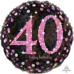 Ballon '40 Happy Birthday'...