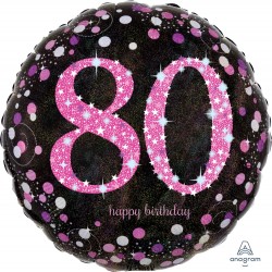 Ballon '80 Happy Birthday'...