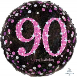 Ballon '90 Happy Birthday'...