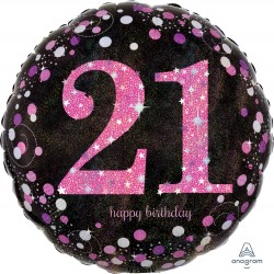 Ballon '21 Happy Birthday'...