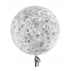 Bubble ballon zilveren...