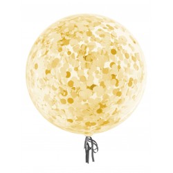 Bubble ballon gouden confetti
