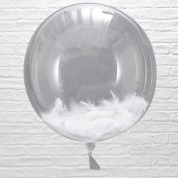Bubble ballon met veren
