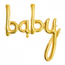 Folieballon 'Baby' goud